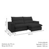 Sofá Retrátil e Reclinável Martinho 230cm Boucle Gelo - Celflex