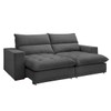 Sofá Retrátil e Reclinável Martinho 230cm Veludo Cinza  - Celflex