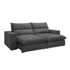 Sofá Retrátil e Reclinável Martinho 230cm Veludo Cinza  - Celflex
