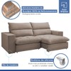 Sofá Retrátil e Reclinável Martinho 230cm Veludo Bege Escuro - Celflex