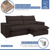 Sofá Retrátil e Reclinável Martinho 230cm Veludo Marrom  - Celflex