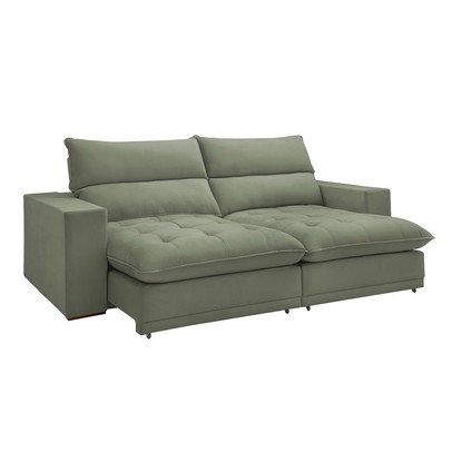 Sofá 2 Lugares Martinho Retrátil Boucle Verde - Celflex