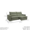 Sofá 2 Lugares Martinho Retrátil Boucle Verde - Celflex
