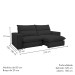 Sofá 2 Lugares Martinho Retrátil Boucle Cinza - Celflex