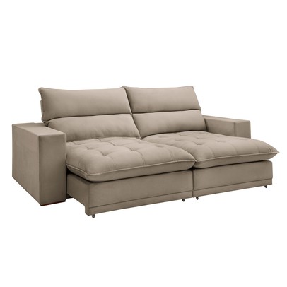 Sofá 2 Lugares Martinho Retrátil Boucle Bege - Celflex