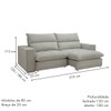 Sofá 2 Lugares Martinho Retrátil Boucle Gelo - Celflex