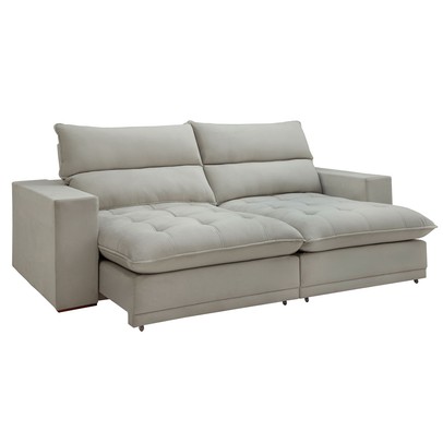 Sofá 2 Lugares Martinho Retrátil Boucle Gelo - Celflex