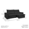 Sofá 2 Lugares Martinho Retrátil Boucle Gelo - Celflex