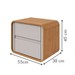 Mesa de Cabeceira Loop 2 Gavetas Amendoa Clean/Off White - Móveis Lopas