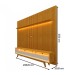 Rack com Painel para TV Até 85 Polegadas Nobre 3 Gavetas Ripado 100% Mdf com Led Naturale/Off White - Gelius