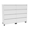Cômoda Coimbra 8 Gavetas Branco - Politorno