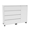 Cômoda Coimbra 1 Porta 4 Gavetas Branco - Politorno