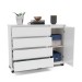 Cômoda Coimbra 1 Porta 4 Gavetas Branco - Politorno