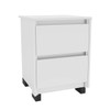 Mesa de Cabeceira Coimbra 2 Gavetas Branco - Politorno