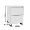 Mesa de Cabeceira Coimbra 2 Gavetas Branco - Politorno