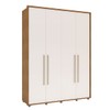Guarda-Roupa Solteiro Coimbra 4 Portas 3 Gavetas Freijo/Off White - Politorno