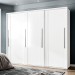 Guarda-Roupa Casal Sevilha 3 Portas 4 Gavetas Flex Branco/Freijo
