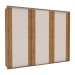 Guarda-Roupa Casal Sevilha 3 Portas 4 Gavetas Flex Freijo/Off White