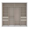 Guarda-Roupa Casal Sevilha 2 Portas 4 Gavetas Flex 40230084 Branco/Freijo - Politorno