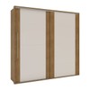 Guarda-Roupa Casal Sevilha 2 Portas 4 Gavetas Flex 40230084 Freijo/Off White - Politorno