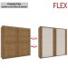 Guarda-Roupa Casal Sevilha 2 Portas 4 Gavetas Flex 40230084 Freijo/Off White - Politorno