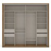 Guarda-Roupa Casal Sevilha 2 Portas 4 Gavetas Flex 40230084 Freijo/Off White - Politorno