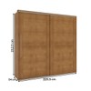 Guarda-Roupa Casal Sevilha 2 Portas 4 Gavetas Flex 40230084 Freijo/Off White - Politorno