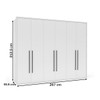 Guarda-Roupa Casal Sevilha 6 Portas 4 Gavetas Branco - Politorno