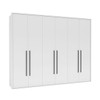 Guarda-Roupa Casal Sevilha 6 Portas 4 Gavetas Branco - Politorno