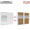 Guarda-Roupa Casal Coimbra 2 Portas 6 Gavetas Flex 40230563 Branco/Freijo - Politorno