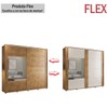 Guarda-Roupa Casal Coimbra 2 Portas 6 Gavetas Flex 40230563 Freijo/Off White - Politorno