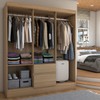 Guarda-Roupa Casal Sena Slim 6 Portas 2 Gavetas Amêndola Touch - Panorama Móveis