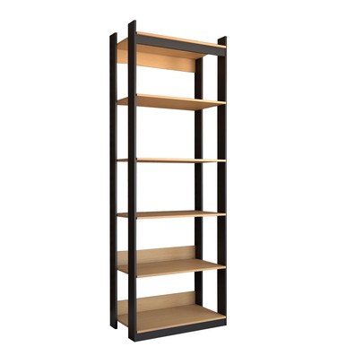 Closet Industrial Marseille 5 Prateleiras Black/Brise - Panorama Móveis