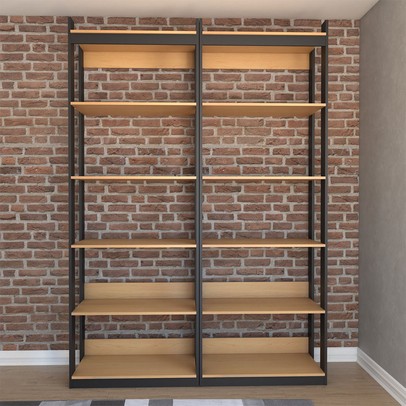 Closet Industrial Marseille 10 Prateleiras Black/Brise - Panorama Móveis