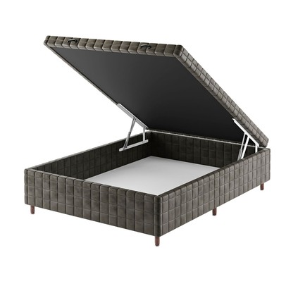 Base de Cama Box Casal Vision com Baú Capuccino - Vian