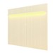 Painel para TV Até 85 Polegadas Nobre 1 Prateleira Ripado 100% Mdf Off White - Gelius