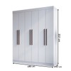 Guarda-Roupa Casal New York 6 Portas 2 Gavetas 100% Mdf Branco - Doripel