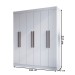 Guarda-Roupa Casal New York 6 Portas 2 Gavetas 100% Mdf Branco - Doripel