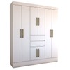 Guarda-Roupa Solteiro Leal Slim 8 Portas 2 Gavetas Branco - Panorama Móveis