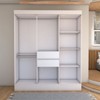 Guarda-Roupa Solteiro Leal Slim 8 Portas 2 Gavetas Branco - Panorama Móveis