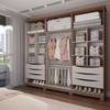 Guarda-Roupa Casal Calábria 6 Portas 6 Gavetas Nature/Off White - Panorama Móveis