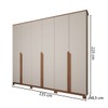 Guarda-Roupa Casal Calábria Slim 6 Portas 6 Gavetas Nature/Off White - Panorama Móveis