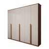 Guarda-Roupa Casal Calábria Slim 6 Portas 6 Gavetas Nature/Off White - Panorama Móveis