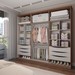 Guarda-Roupa Casal Calábria Slim 6 Portas 6 Gavetas Nature/Off White - Panorama Móveis
