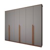 Guarda-Roupa Casal Calábria Slim 6 Portas 6 Gavetas Cinza/Nature - Panorama Móveis