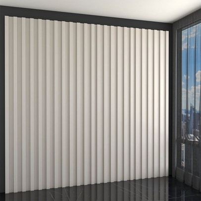 Painel para TV 100% Mdf Ripado Decoração 183 Cm Off White - Panorama Móveis