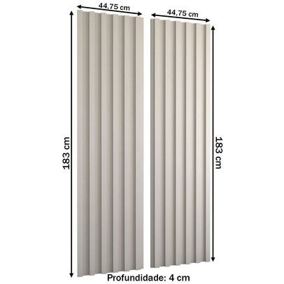 Painel para TV 100% Mdf Ripado Decoração 183 Cm Off White - Panorama Móveis
