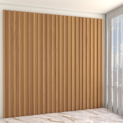 Painel para TV 100% Mdf Ripado Decoração 183 Cm Freijó - Panorama Móveis