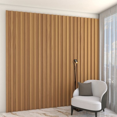 Painel para TV 100% Mdf Ripado Decoração 183 Cm Freijó - Panorama Móveis