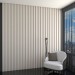 Painel para TV 100% Mdf Ripado Decoração 89,5 Cm Off White - Panorama Móveis